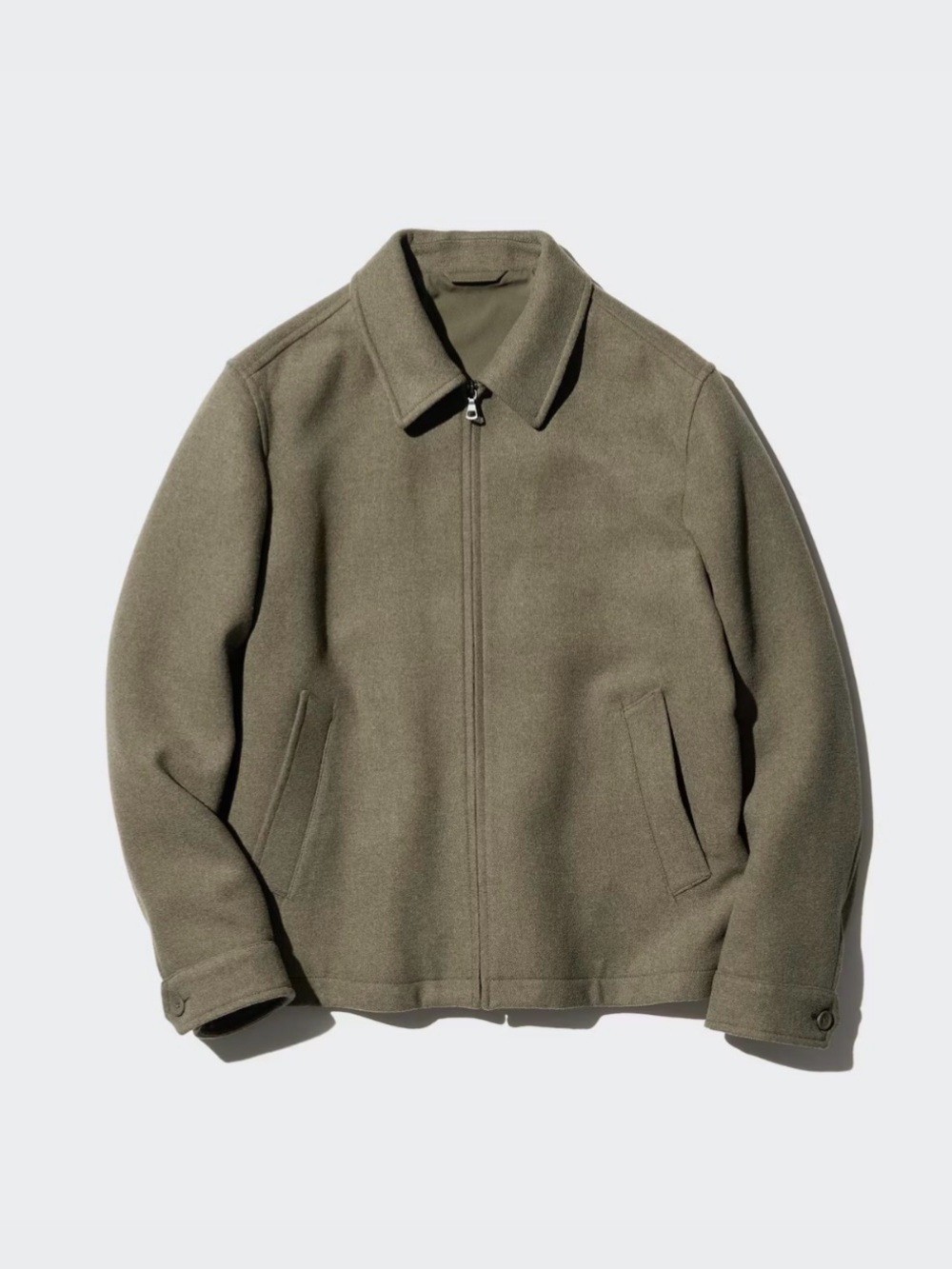 Uniqlo Single Collar Short Jacket - Light Green Khaki